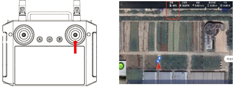 控制喷洒与降落操作,监控电池电量